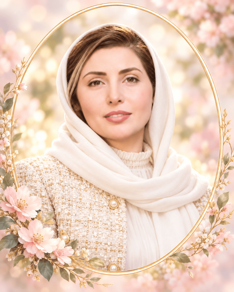 پرتره راضیه افتخاری، عضو هیئت‌مدیره و مسئول بخش رسانه مؤسسه مهر شمس آفرید